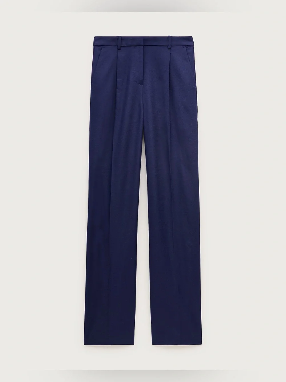 J.Crew Essential wide-leg pant in Gramercy linen blend in dark ink